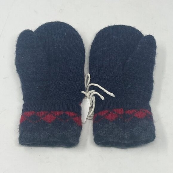 NWT Cool Seasons handmade children's mittens red navy green wool recycled - Picture 4 of 4